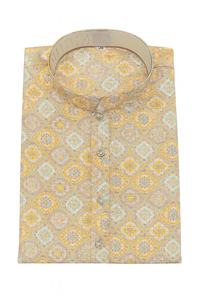 Camisa Kurta con estampado geométrico azul para hombre, ropa étnica india tradicional para ocasiones festivas e informales, tela Premium suave 2025 - Product Image 3