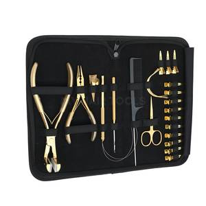 Kit de Instalación de Extensiones de Cabello con Aplicador de Cinta Adhesiva, Herramienta de Crimpado de Tres Orificios, Peine de Estilismo, Pinzas de Sección Tipo Pico de Pato y Anillo - Product Image 5