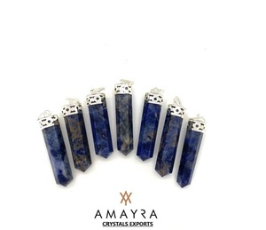 Pendentif crayon améthyste, pendentifs Chakra à vendre, collier Agate de cristaux Amayra, inde, vente en gros - Product Image 5