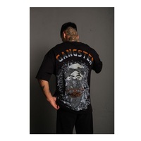 T-shirts en coton tricoté 100 % pour hommes, style streetwear oversize, grandes tailles, logo personnalisé imprimé, impression numérique, écologiques