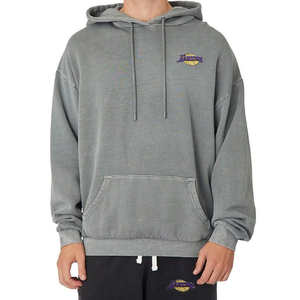 เสื้อฮู้ดสวมหัวทรงโอเวอร์ไซส์สำหรับผู้ชายผ้าปะติดเสื้อสไตล์ฮิปฮอปบ็อกซี่ไซส์ใหญ่พิเศษ - Product Image 1