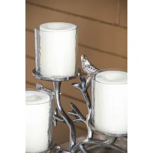 Candelabro de arco gótico forjado de hierro rústico hecho a mano para decoración navideña mínima fabricado por Zahid Exports en India - Product Image 4