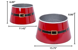 2025 Hot Selling Home Craft Exports Modern Cheap Price Set 2 Nesting Metal Santa Belt Mini <b>Tree</b> <b>Christmas</b> <b>Tree</b> <b>Stand</b> Accessories - Product Image 4