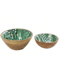 Bol en bois avec autocollant est une déclaration de style et de simplicité, idéal pour les espaces de cuisine organisés et la décoration de salle à manger de bon goût - Product Image 2