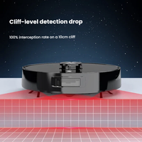 Robot Vacuum Cleaner Navigasi Laser dengan Kontrol Aplikasi Pintar 3500Pa, Robot Penyapu & Pel, Pemetaan LiDAR, Vacuum Robotik
