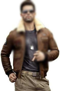 Veste en fourrure pour homme Bomber Original en cuir Veste d'hiver en cuir véritable et en coquille personnalisée pour homme - Product Image 6