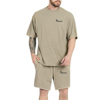Conjunto de Verano para Hombre RELEVO INDUSTRIES, Manga Corta, Transpirable, 100% Algodón, Estilo Urbano, Camisetas Casuales con Cuello Redondo
