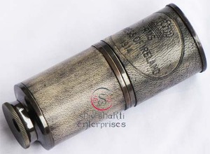 Telescopio de extracción personalizado, telescopio náutico de latón antiguo y cuero negro, el mejor regalo para viajar y acampar - Product Image 3