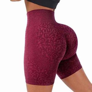 Pantalones cortos de entrenamiento para mujer de cintura alta Biker Spandex poliéster gimnasio pantalones cortos para verano Yoga desgaste transpirable impreso deportes pantalones cortos 2025 - Product Image 2