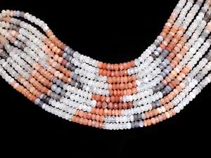 Cuentas facetadas de piedra lunar AAA de 6mm-8mm, cuentas sueltas de piedra lunar natural multicolor, piedra semipreciosa para la elaboración de joyería. - Product Image 3