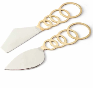 Juego de Cuchillo y Tenedor de Metal de Buena Calidad para Decoración de Mesa, Diseño Increíble, Utensilios de Cocina, Juego de Queso, Color Plata y Dorado - Product Image 5