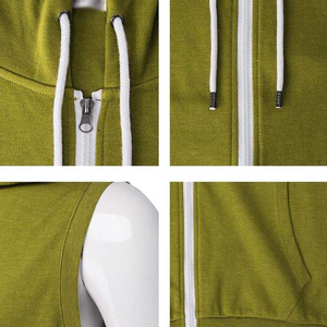 <b>Men's</b> <b>Sleeveless</b> Zip <b>Hoodie</b> Winter Solid Pattern Bodybuilding Gym Tank Tops Plus Size Stringer <b>Hoodie</b> 100% Cotton Fleece - Product Image 6