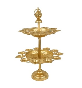 Portavelas flotante decorativo Urli Bowl de Metal dorado para Diwali, Pooja, bodas y decoración interior étnica del hogar - Product Image 3