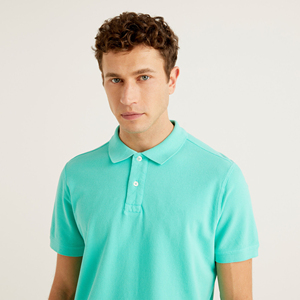 Camiseta Casual de Punto para Hombre, de Manga Corta, Color Sólido, Transpirable, de Poliéster/Algodón - Product Image 6
