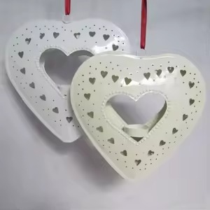 Décoration de vacances rustique de ferme d'ornement suspendu de coeur en métal de Noël - Product Image 5