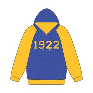 Année de fondation 1922 Sigma Gamma Rho Blue Body Gold Raglan Sleeves Pullover Hoodie SGRho Sorority Apparel Divine Nine HBCU - Product Image 2