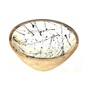 Forma redonda con acabado Natural para utensilios de cocina, vajilla, vajilla, alimentos buenos y seguros, cuencos de madera, impresión hecha a mano - Product Image 1