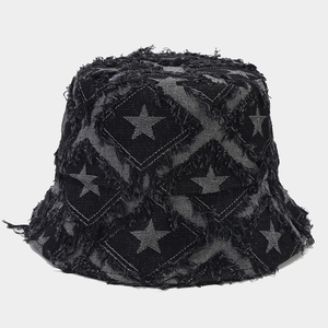 Sombrero de Pescador de Mezclilla con Diseño Desgastado y Estrellas, Novedad de Otoño, para Hombre y Mujer, para Exteriores, Protección Solar - Product Image 4