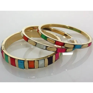 Red and Gold Mixed Style <b>Bangle</b> <b>Set</b> bohemian stack <b>bangle</b> - Product Image 2