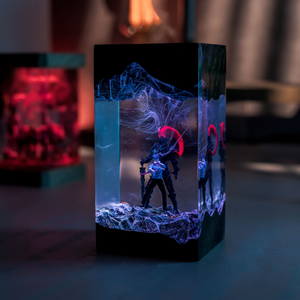 Custom Epoxy <b>Lamp</b>, Epoxy Resin <b>Lamp</b>, Custom Epoxy Resin <b>Lamp</b>, Resin Wood Art <b>Lamp</b>, Custom Night Light, Handmade Gift, Birthday - Product Image 5