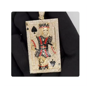 La mayoría de las ventas 14kt Gold Hip Hop Collection Real Diamond Pendant con 6,83 Ct para regalar Propósito use form India - Product Image 1