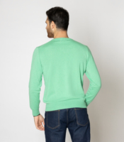 Pulls d'hiver pour hommes en cachemire 100% tricoté à la main de haute qualité, écologiques, ODM, col en V, manches longues, vert, PAOLO NERO, fabriqué en Italie