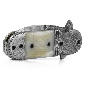 มีดพับเหล็กดามัสกัส DD-FK-581,มีดพกพามีดยังชีพสำหรับใช้กลางแจ้งล่าสัตว์มีดสารพัดประโยชน์สำหรับแค้มปิ้ง - Product Image 4