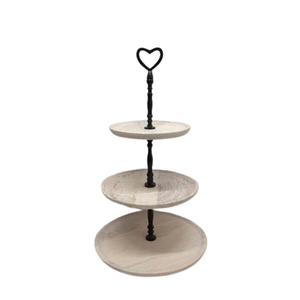 Présentoir à gâteau de forme ronde en métal doré fini pour mariage et fête d'anniversaire présentoir en vrac fait à la main - Product Image 5