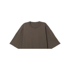 T-shirt décontracté surdimensionné pour femme de haute qualité, personnalisé, en coton et fibre de bambou, respirant, séchage rapide, col rond, manches courtes, avec poches - Product Image 2