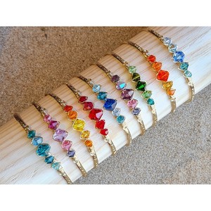 Bracelets et joncs en cristal éclatants avec placage or pour la revente de bijoux de mode - Product Image 2