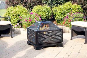 กองไฟโลหะทนทานพร้อมชามขนาดใหญ่ประกอบง่ายสำหรับแคมป์ไฟกลางแจ้งสำหรับสร้างความอบอุ่นในยามเย็น - Product Image 5