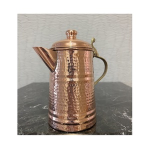 Jarra de cobre martillada hecha a mano para Estilo de vida saludable, estilista, tapa de almacenamiento de agua inspirada en Ayurveda, esencial duradera para Cocina - Product Image 3