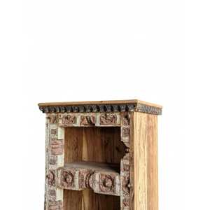 Étagère à livres en bois rustique pour la maison, le bureau, le salon, la chambre, l'école, l'hôtel avec une construction métallique durable, bibliothèque, armoire - Product Image 3