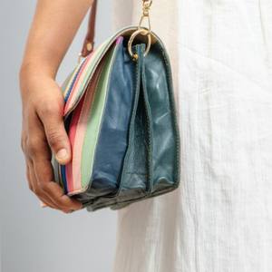 Nouveau sac à bandoulière coloré en cuir véritable recyclé Multi élégant occidental sac à bandoulière de haute qualité sac à bandoulière coloré femmes sacs à bandoulière latéraux - Product Image 2