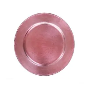 Stainless Steel Charger Plated Pink Color Inexpensive Low Price Selling Newly Handmade Wholesale Stainless Steel Charger Plate