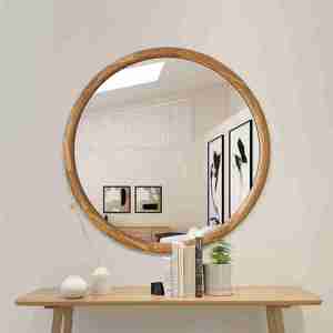 Alta demanda Hecho EN LA India Espejo vintage Marco de madera redondo moderno Calidad de exportación con alta calidad - Product Image 2