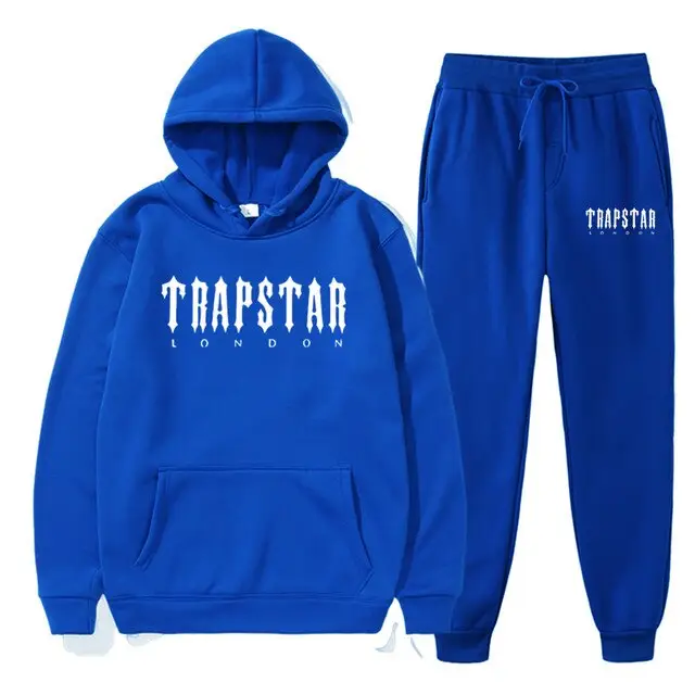 Trapstar London Tracksuit Sets High Quality Long Sleeves Tracksuit Hooded Sweatshirts Sportswear Suits Pullover Two Pieces Sets