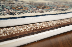 Tapis de prière rectangulaire persan haute densité de 17 mm d'épaisseur, antidérapant avec dos en caoutchouc, motif géométrique, en polyester, fabriqué à la machine - Product Image 4