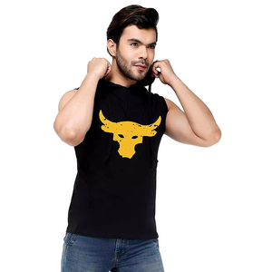 Ropa de entrenamiento de talla grande, camisetas sin mangas deportivas para hombre, secado rápido, absorción de humedad, chaleco de gimnasio para correr, Sudadera con capucha sin mangas - Product Image 3