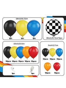 Kit de guirlande de ballons en latex de qualité supérieure, arche de ballons DIY pour thème automobile, ensemble de ballons pour <span class=keywords><strong>anniversaire</strong></span> d'enfants, décoration de fond - Product Image 5
