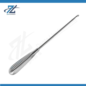 Curette osseuse droite 260 mm, ensemble d'instruments chirurgicaux en acier inoxydable, certifié CE, marque ZOHA SURGICO, fabricant pakistanais - Product Image 2