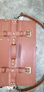 Personalizado más vendido de cuero de búfalo genuino cuchillo rollo bolsa Chef cuchillo titular cubertería Funda de cuero real OEM - Product Image 6