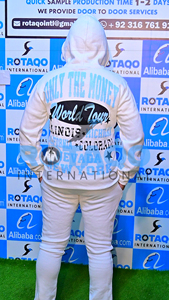 Fabricant de vêtements personnalisé graphique DTG impression logo ensemble à capuche et pantalon de survêtement imprimé survêtement Tech polaire survêtement à capuche - Product Image 4