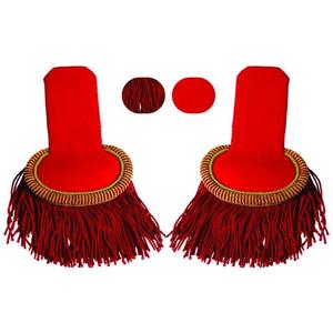 Personalizd Lingote Rojo Epaulette Par Vestido Ceremonial Uniforme Hombreras Personalizado Hilo Metálico Hombro Epaulette - Product Image 2