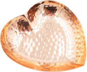 Plato de cobre puro martillado a mano en forma de corazón, Material de PC de Metal ecológico para bodas, fiestas de San Valentín - Product Image 3