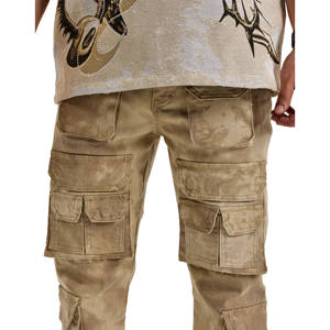 Pantalones Cargo de Alta Calidad con Logotipo Personalizado 2025, Pantalones Deportivos de Algodón Grueso para Hombre, Pantalones Cargo con Múltiples Bolsillos - Product Image 4