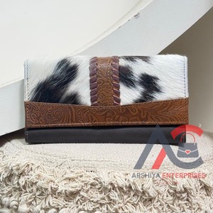 กระเป๋าเงินคลัทช์หนังวัวทันสมัยกระเป๋าเงินหนังสไตล์ตะวันตกพิมพ์ลายนูนสินค้ามาใหม่ - Product Image 1