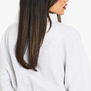 Sweat-shirt pour femme à col rabattu, prix de gros pour les acheteurs, avec fermeture éclair, matière décontractée et confortable pour l'hiver 2026 - Product Image 6