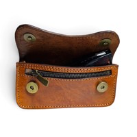 Étui à lunettes vintage rectangulaire en cuir véritable, étui à rabat avec fermeture éclair, étanche, doux, logo personnalisé, léger, pour le rangement des lunettes