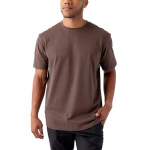 T-shirt de sport personnalisé pour hommes, couleur unie, maillot de sport de fitness 100% coton, style décontracté, grande taille - Product Image 1